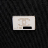 Chanel Shiny Crumpled Calfskin So Black Double You Flap Bag