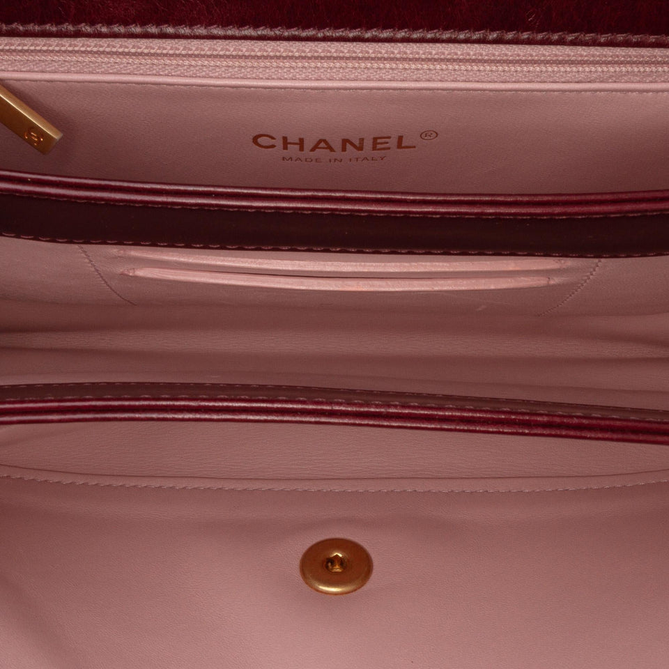 Chanel Small Aged Calfskin Straight Lined Flap