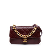 Chanel Small Aged Calfskin Straight Lined Flap
