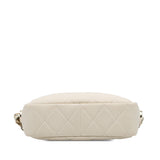 Chanel Small CC Flat Quilted Caviar Camera Bag