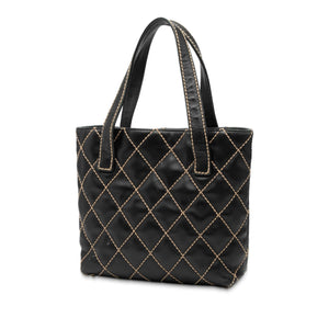 Chanel Small CC Quilted Calfskin Wild Stitch Tote