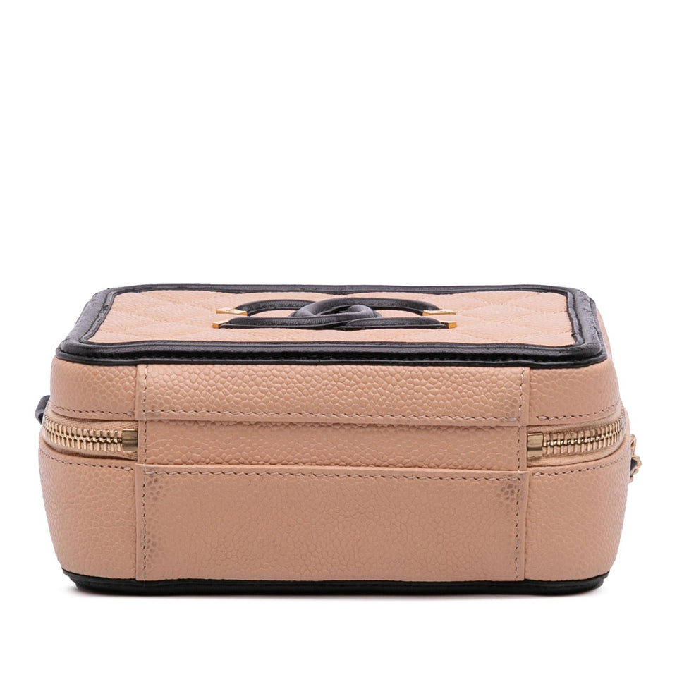 Chanel Small Caviar CC Filigree Vanity Case
