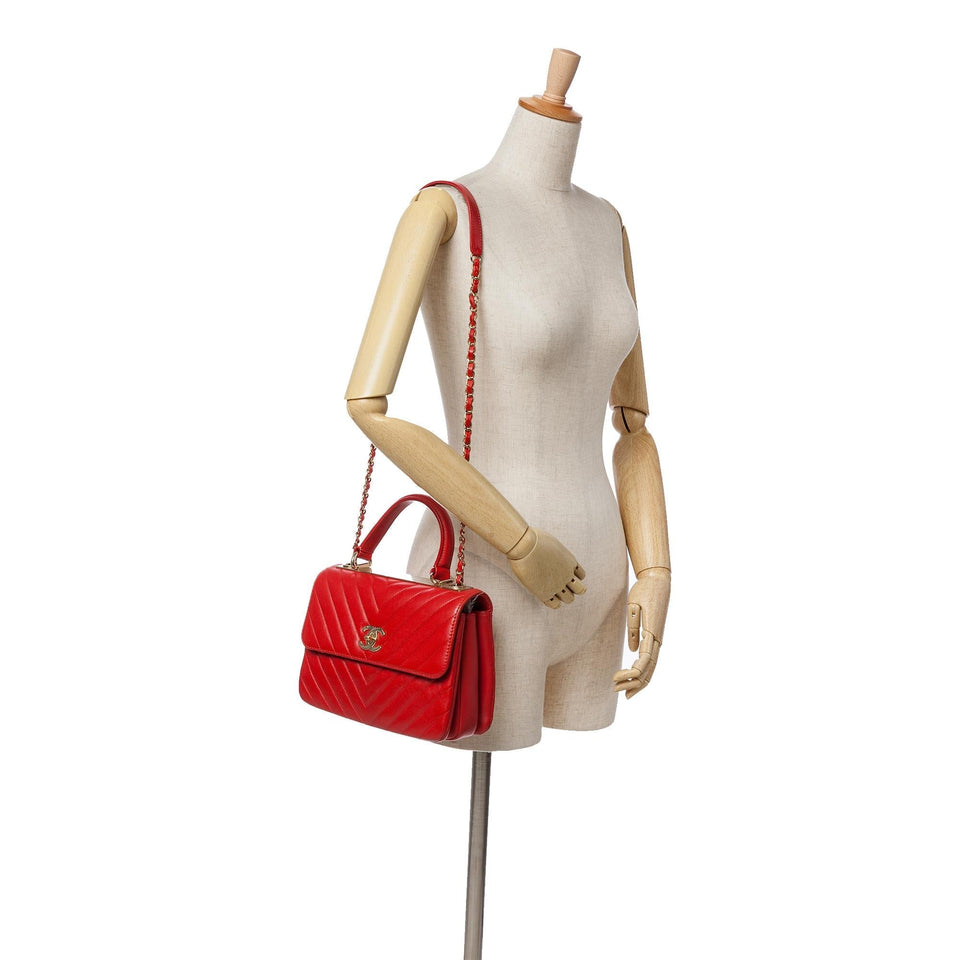 Chanel Small Chevron Lambskin Trendy CC Flap