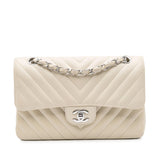 Chanel Small Classic Chevron Lambskin Double Flap