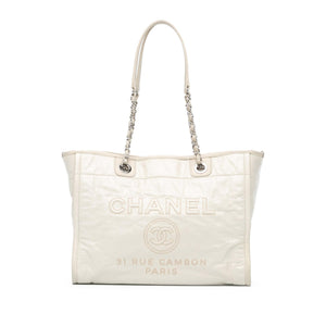 Chanel Small Glazed Calfskin Deauville Tote