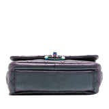 Chanel Small Iridescent Goatskin Rainbow Hardware Double Carry Waist Chain Flap