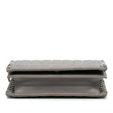 Chanel Small Lambskin Chocolate Bar CC Piercing Studded Chain Flap