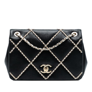 Chanel Small Lambskin Entwined Chain Flap
