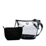 Chanel Small PVC and Crumpled Calfskin Camellia Coco Bucket Bag