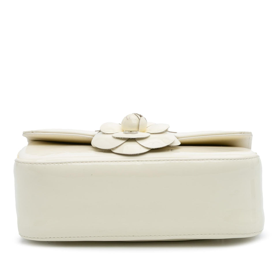 Chanel Small Patent Camellia Single Flap
