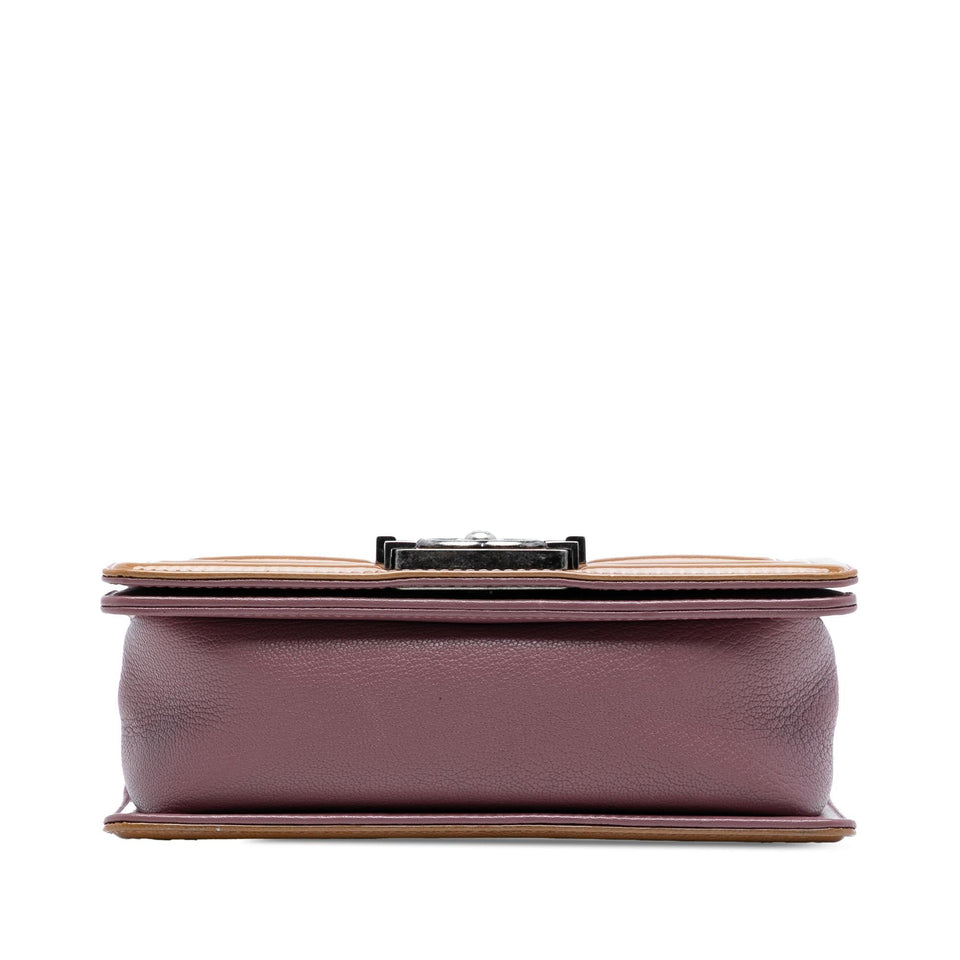 Chanel Small Quilted Goatskin and Patent Duo Boy Flap