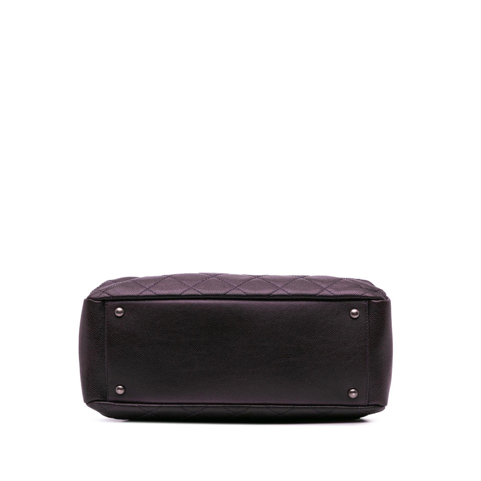Chanel Small Quilted Iridescent Caviar Chic Shopping Tote
