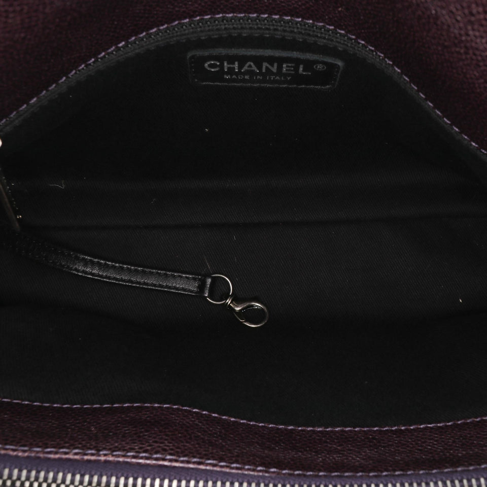 Chanel Small Quilted Iridescent Caviar Chic Shopping Tote
