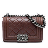 Chanel Small Quilted Lambskin Wild Stitch Boy Flap