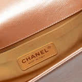 Chanel Small Quilted Metallic Calfskin Boy Flap