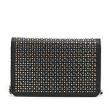 Chanel Studded Leather Wallet on Chain