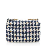 Chanel Tweed Houndstooth 19 Medium Flap Shoulder Bag