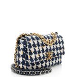 Chanel Tweed Houndstooth 19 Medium Flap Shoulder Bag