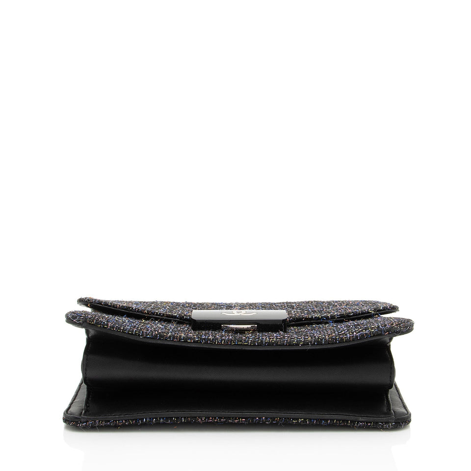 Chanel Tweed Lambskin Beauty Lock Flap Bag