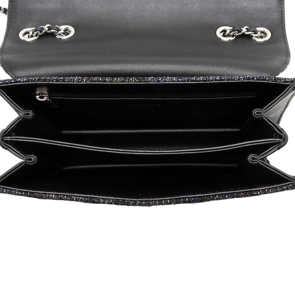 Chanel Tweed Lambskin Beauty Lock Flap Bag