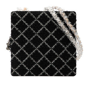 Chanel Tweed and Resin Zipped Chain Shopping Bag