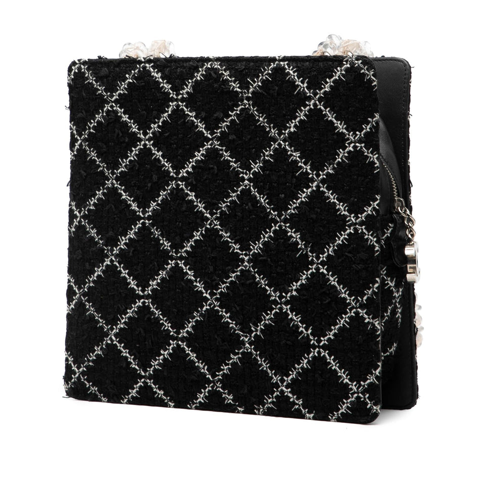 Chanel Tweed and Resin Zipped Chain Shopping Bag
