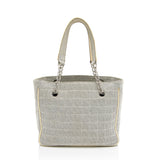Chanel Vintage Canvas Camellia No. 5 Tote
