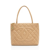 Chanel Vintage Caviar Leather Medallion Tote