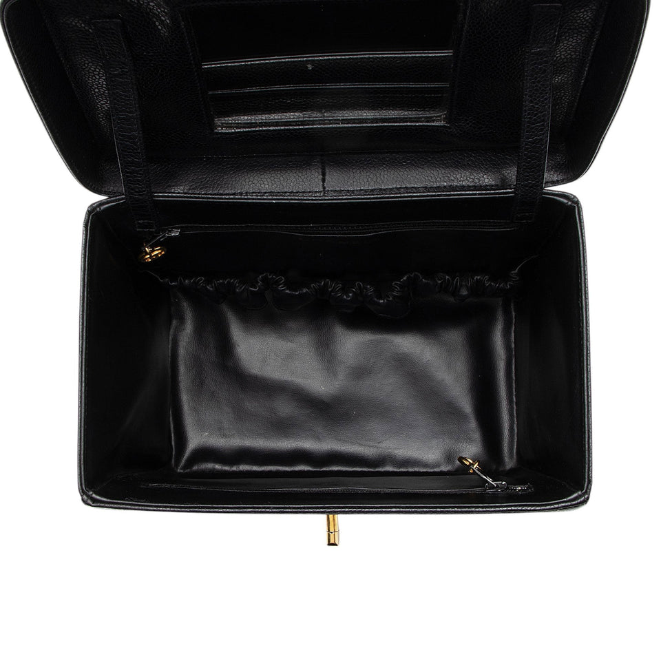 Chanel Vintage Caviar Leather Vanity Train Case