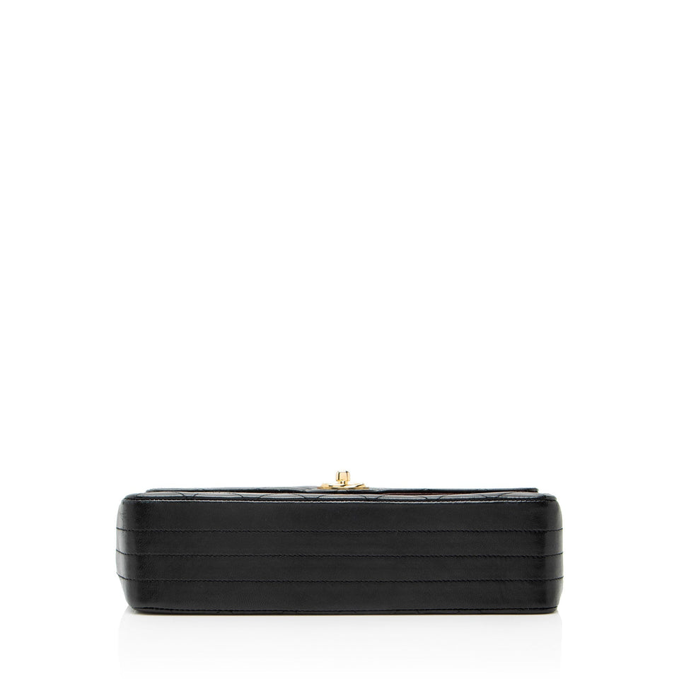 Chanel Vintage Lambskin Circle CC Flap Shoulder Bag