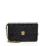 Chanel Vintage Lambskin Circle CC Flap Shoulder Bag