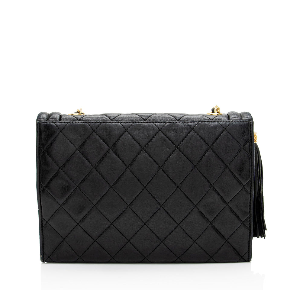 Chanel Vintage Lambskin Tassel Flap Bag