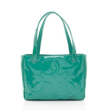 Chanel Vintage Patent Leather Triple CC Small Tote