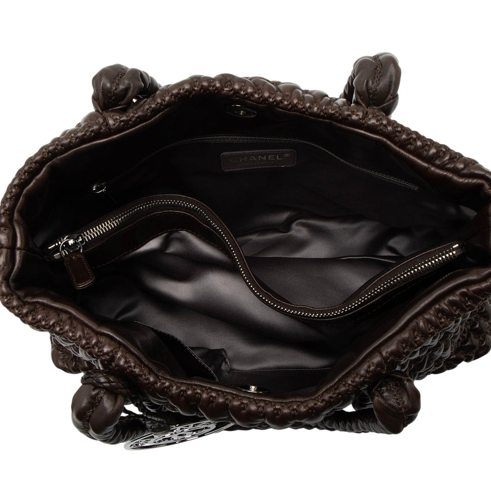 Chanel Wrinkled Lambskin Hidden Chain Tote