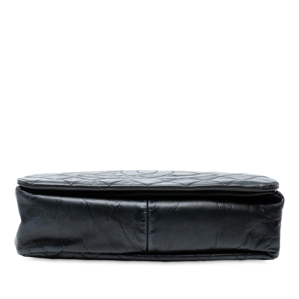 Chanel XL CC Glazed Quilted Calfskin Single Flap