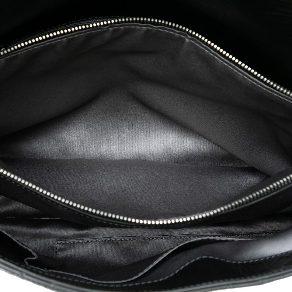 Chanel XL CC Glazed Quilted Calfskin Single Flap
