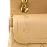 Chanel Beige Lambskin Quilted Medium Double Flap Bag