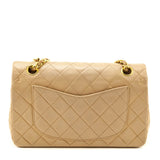 Chanel Beige Lambskin Quilted Medium Double Flap Bag