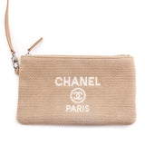 Chanel Beige Mixed Fibers Small Deauville Tote