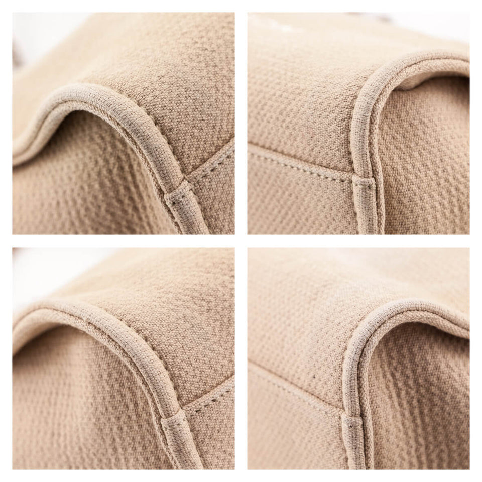 Chanel Beige Mixed Fibers Small Deauville Tote