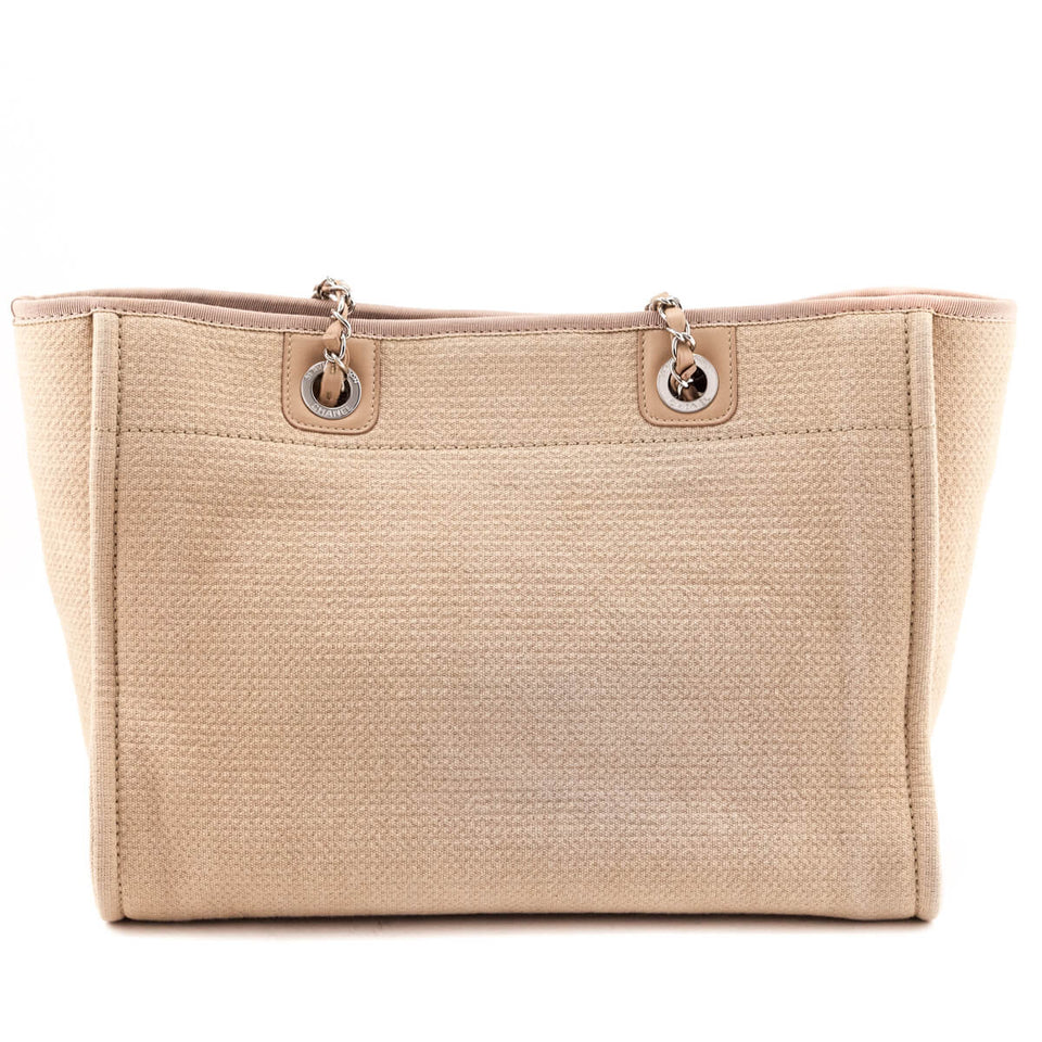 Chanel Beige Mixed Fibers Small Deauville Tote