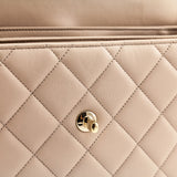 Chanel Beige Quilted Lambskin Medium Trendy CC Flap Dual Handle Bag