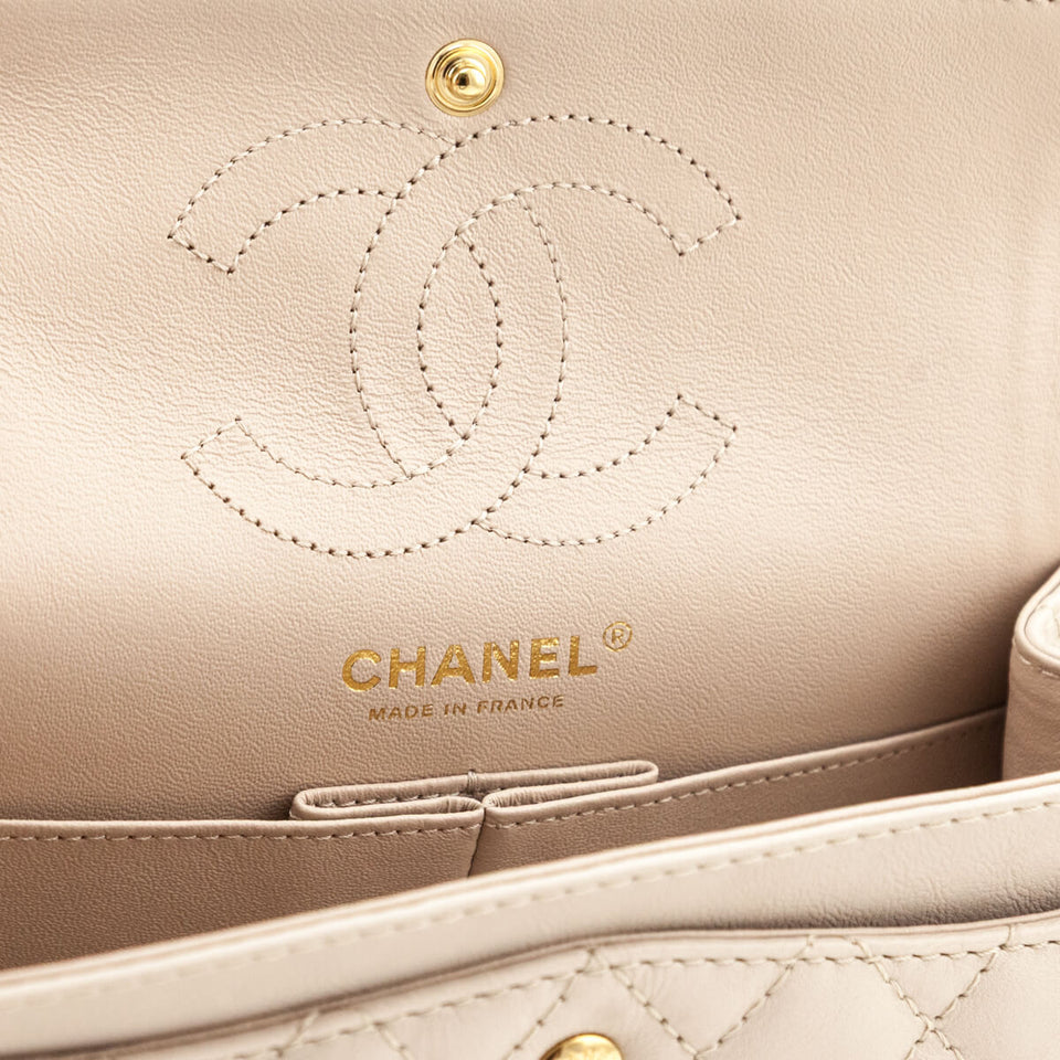 Chanel Beige Sheepskin Quilted 2.55 Reissue Mini Double Flap Bag