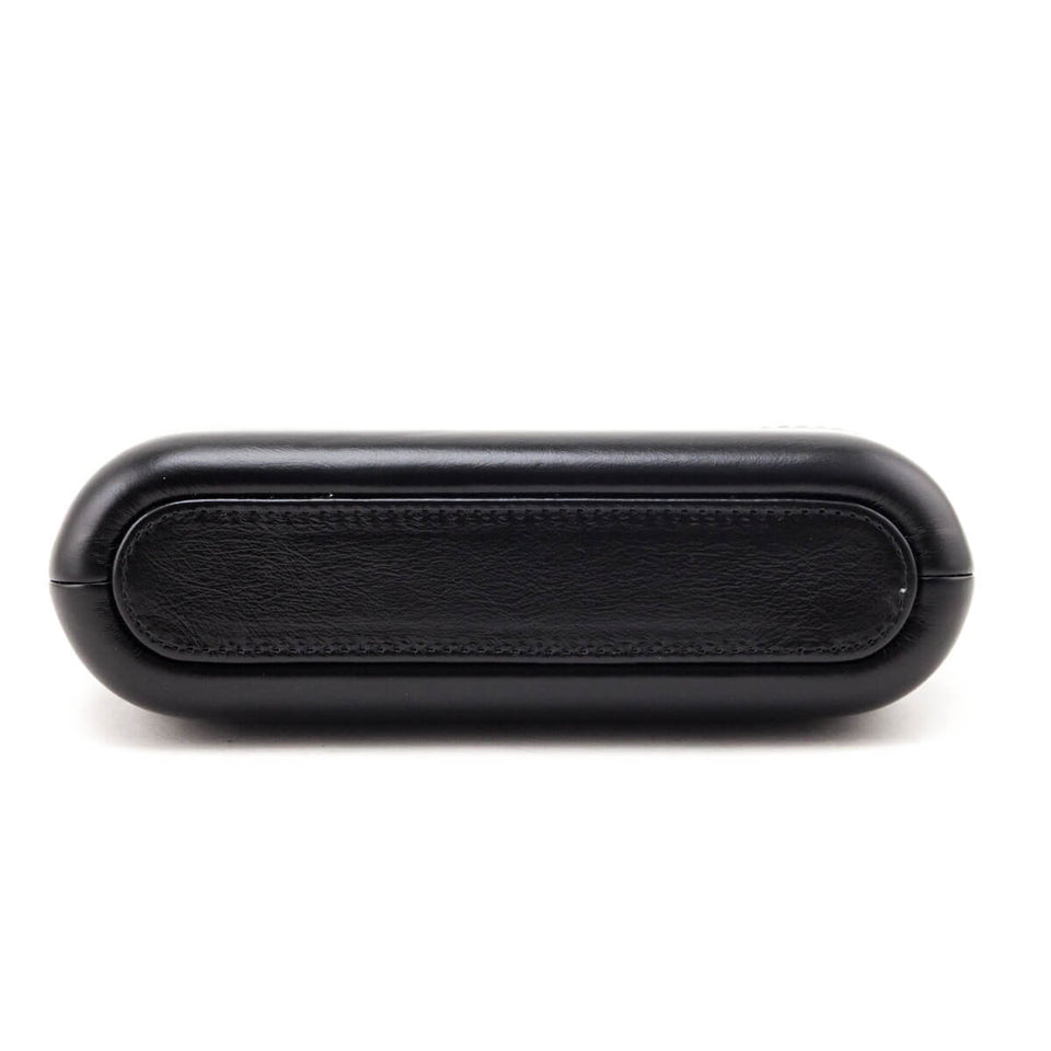 Chanel Black Aged Calfskin Quilted Small Gabrielle Clutch With Chain