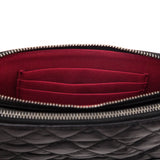 Chanel Black Aged Calfskin Quilted Small Gabrielle Clutch With Chain