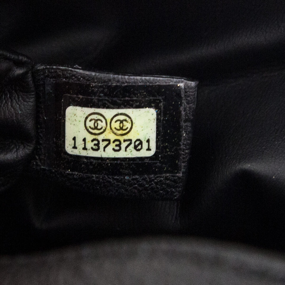 Chanel Black Calfskin Cosmetic Pouch
