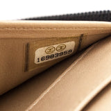Chanel Black Camellia Embossed Lambskin Long Zip Wallet