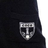 Chanel Black Cashmere Knit Coco Mini Dress Size XS | FR 36