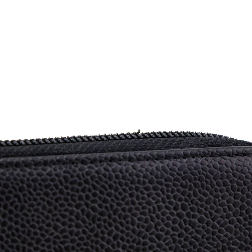 Chanel Black Caviar Large Timeless CC Zip Around Wallet