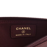 Chanel Black Caviar Quilted Travel Wallet Clutch